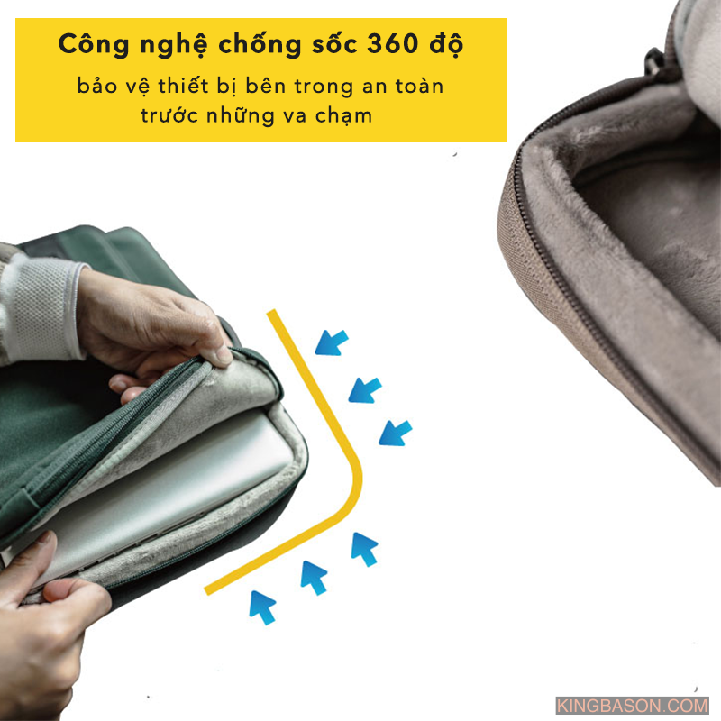 Túi chống sốc Macbook 13 inch bảo vệ 360 độ